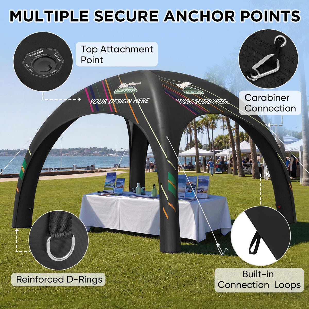 Custom Inflatable Event Tent with Logo, Spider Tent - Eagle Peak®