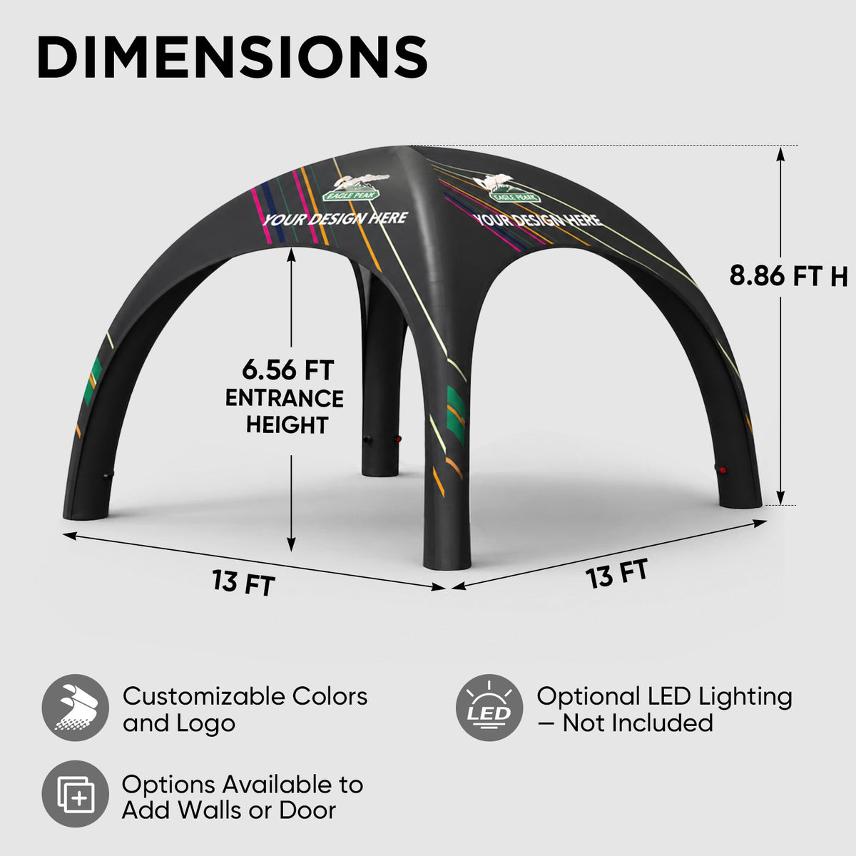 Custom Inflatable Event Tent with Logo, Spider Tent - Eagle Peak®