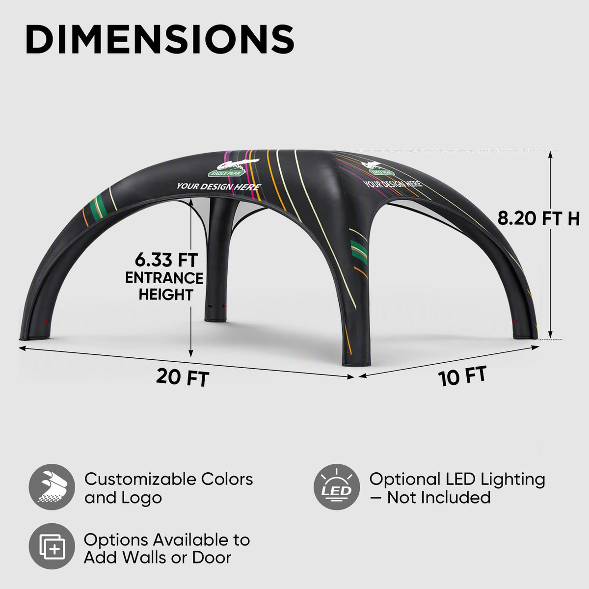 Custom Inflatable Event Tent with Logo, Spider Tent - Eagle Peak®