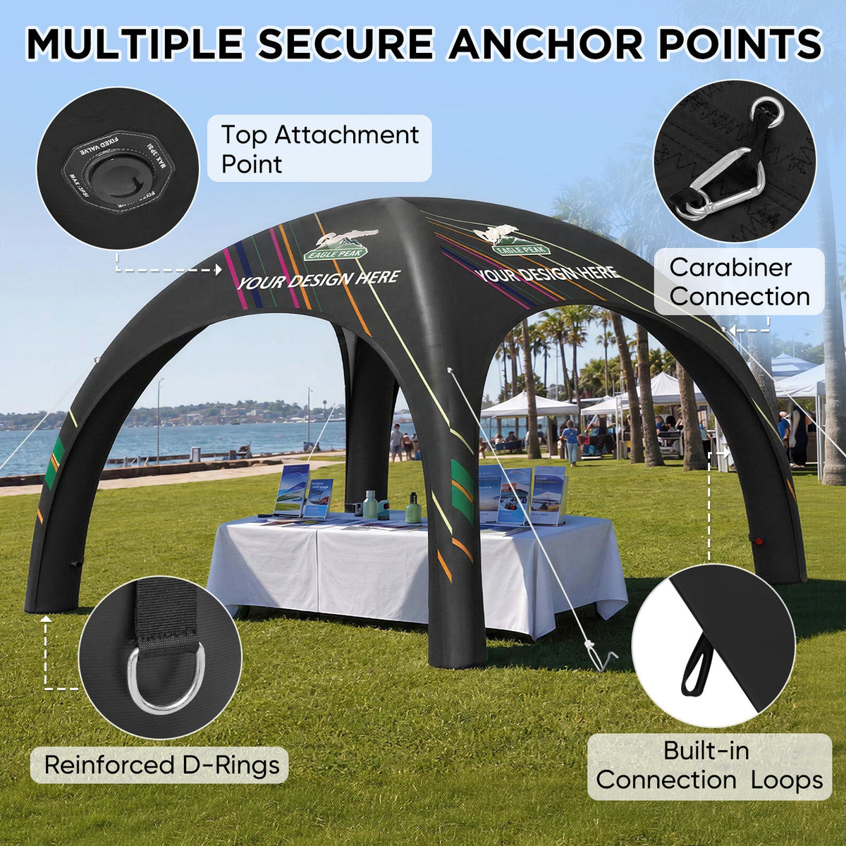 Custom Inflatable Event Tent with Logo, Spider Tent - Eagle Peak®