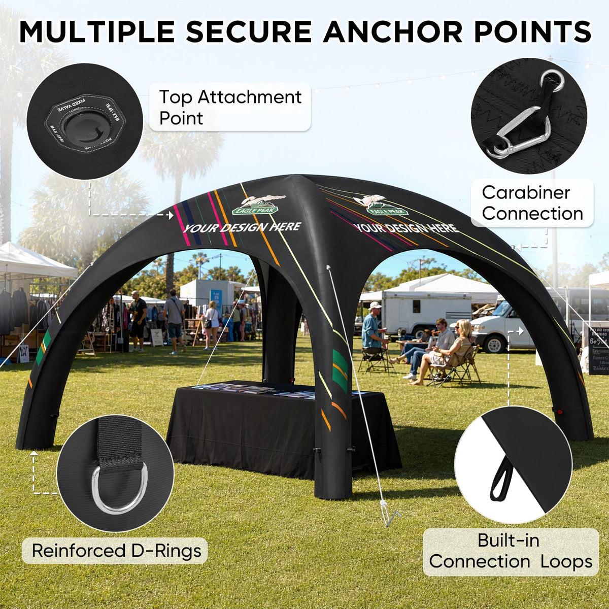Custom Inflatable Event Tent with Logo, Spider Tent - Eagle Peak®
