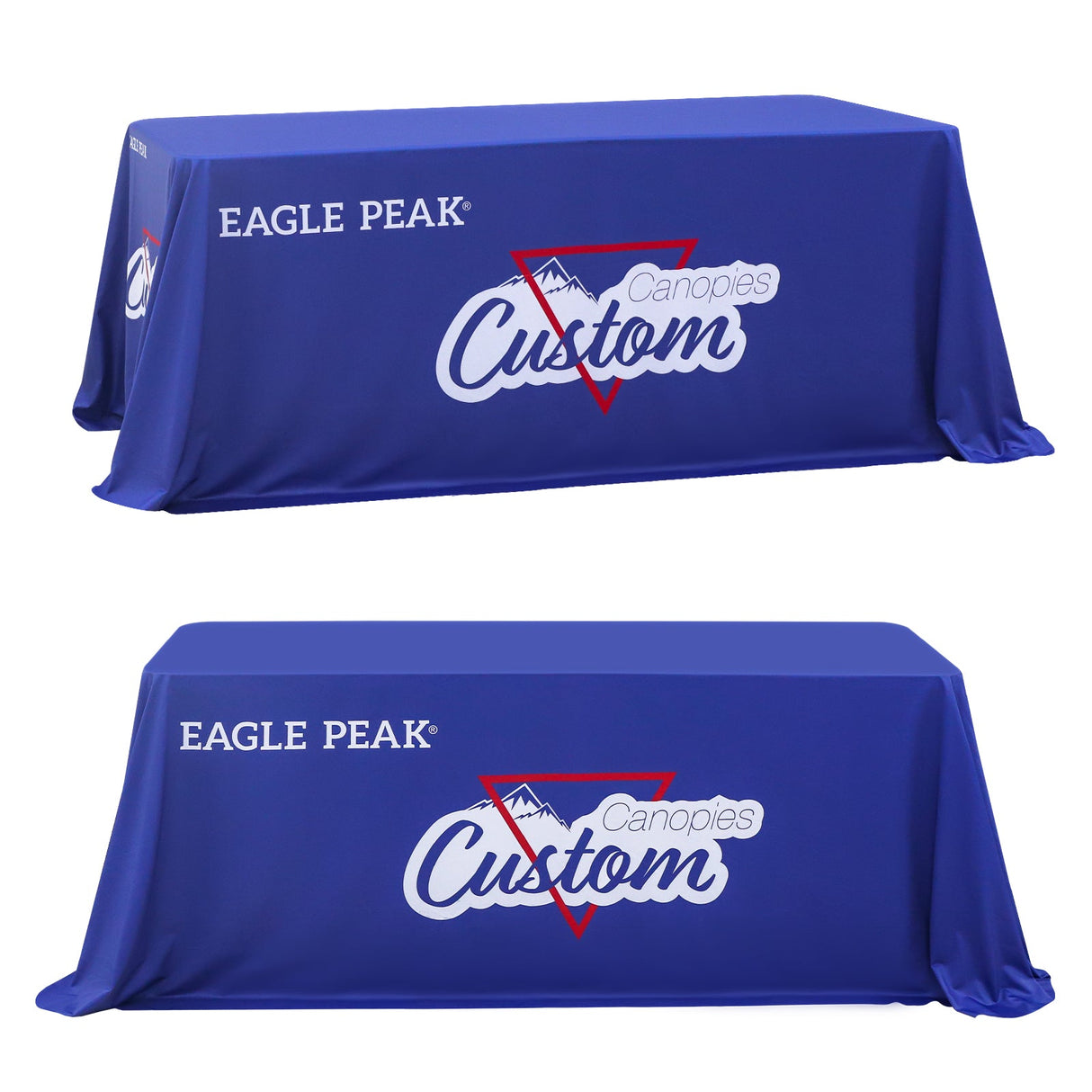 Custom Logo Table Cloth Personalized Table Cover with Your Logo, 4ft/6ft/8ft - Eagle Peak Custom Canopy Tent