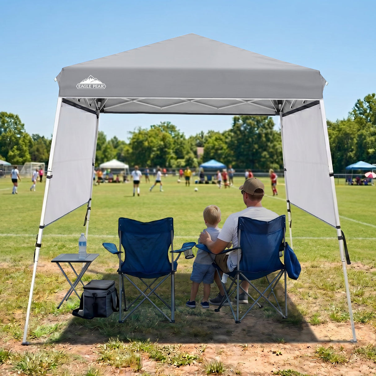 Day Tripper 8x8 Aluminum Super-Lightweight Slant Leg Pop Up Canopy with 3 Removable Walls - Eagle Peak®