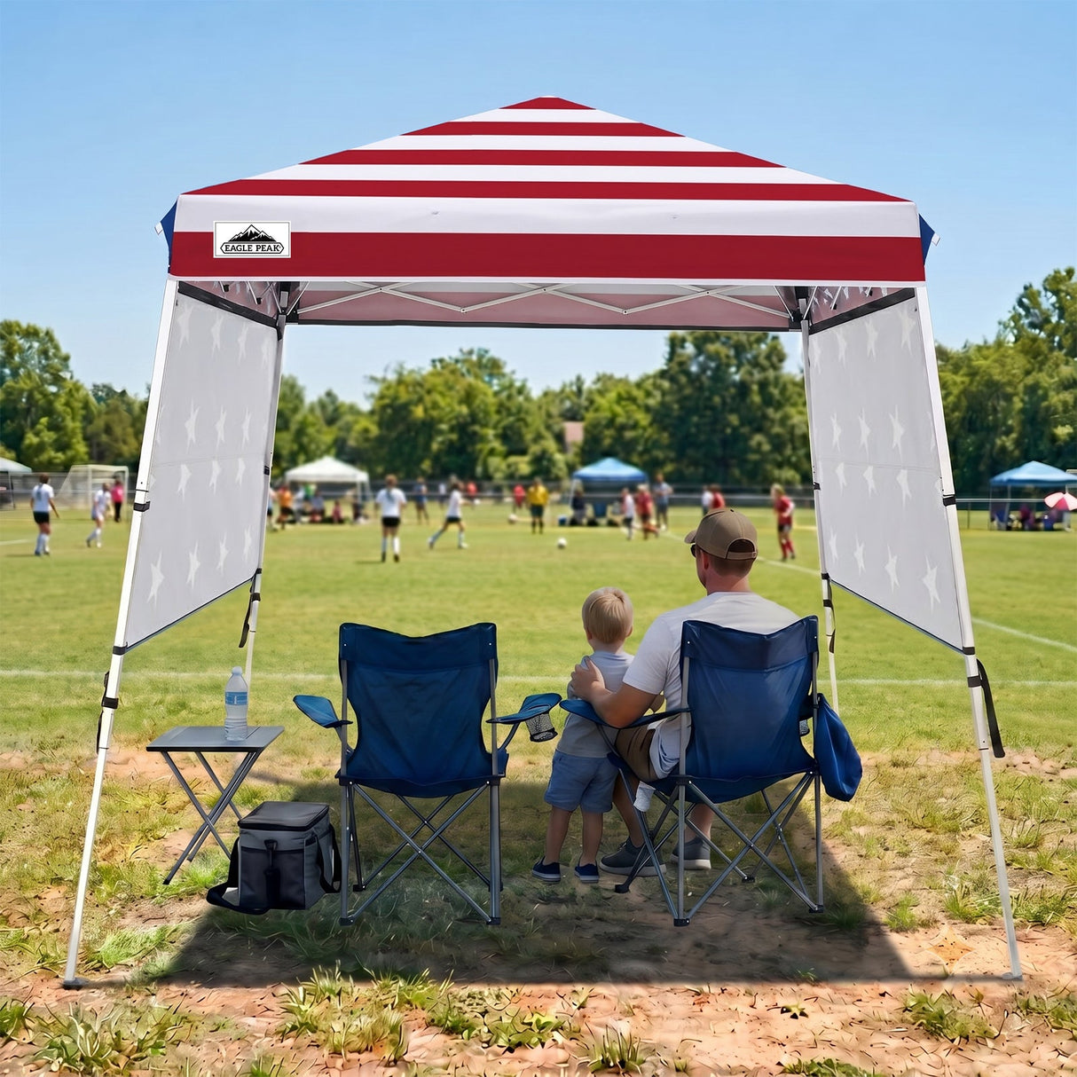 Day Tripper 8x8 Aluminum Super-Lightweight Slant Leg Pop Up Canopy with 3 Removable Walls - Eagle Peak®