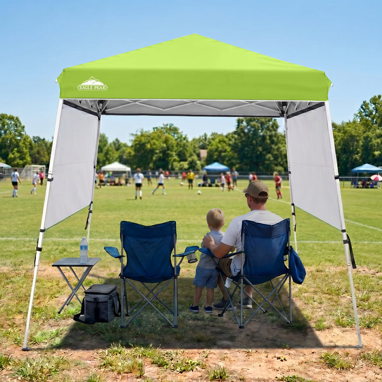 Day Tripper 8x8 Aluminum Super-Lightweight Slant Leg Pop Up Canopy with 3 Removable Walls - Eagle Peak®