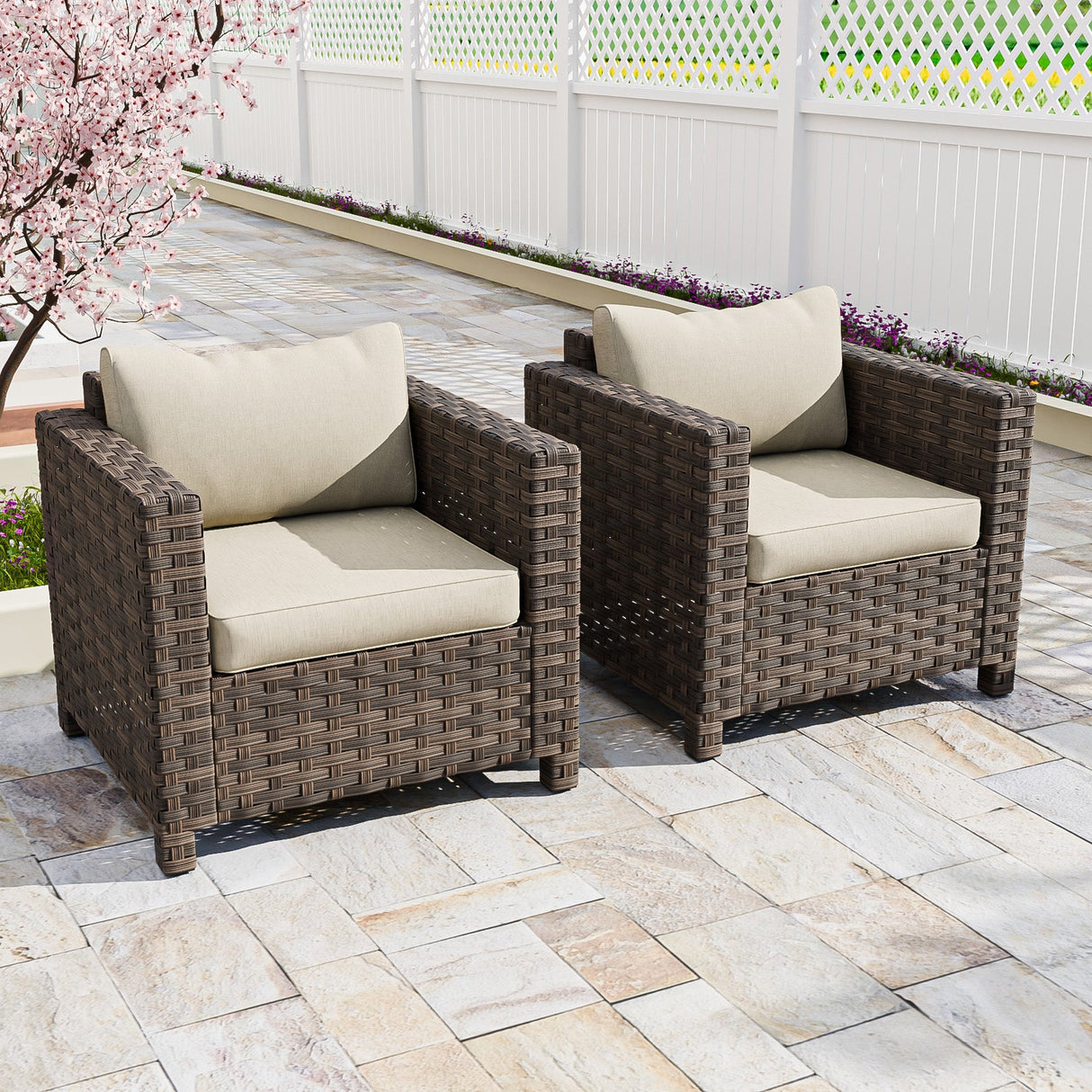 EAGLE PEAK Harbor Haven 1 PC,2 PCS, 4PCS Wicker Patio Chair - Eagle Peak Custom Canopy Tent
