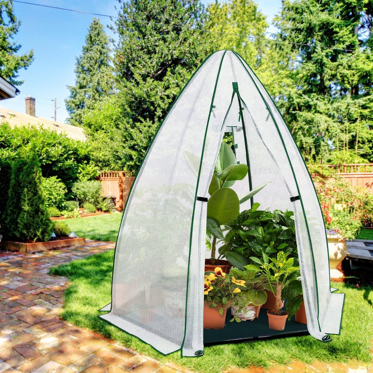 EAGLE PEAK Portable Mini Dome Greenhouse,63”x63”x72”, Bubble Film Cover - Eagle Peak Canopy and Outdoor Products
