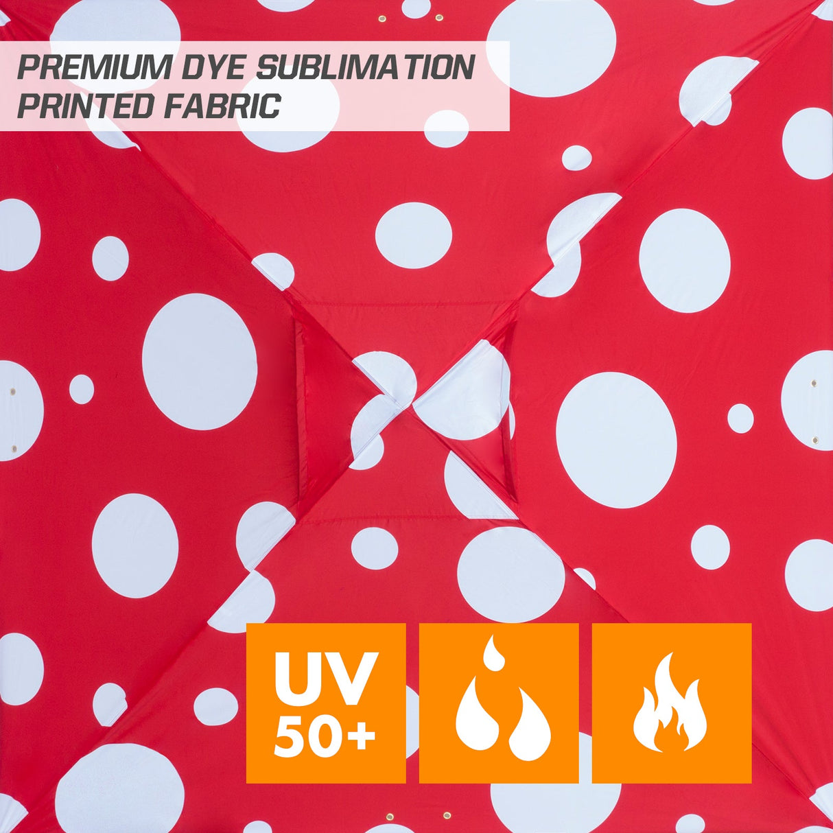 Easy Setup Straight Leg 10x10 Pop Up Canopy Tent Graphix Top w/ 100 sqft of Shade - Eagle Peak Custom Canopy Tent