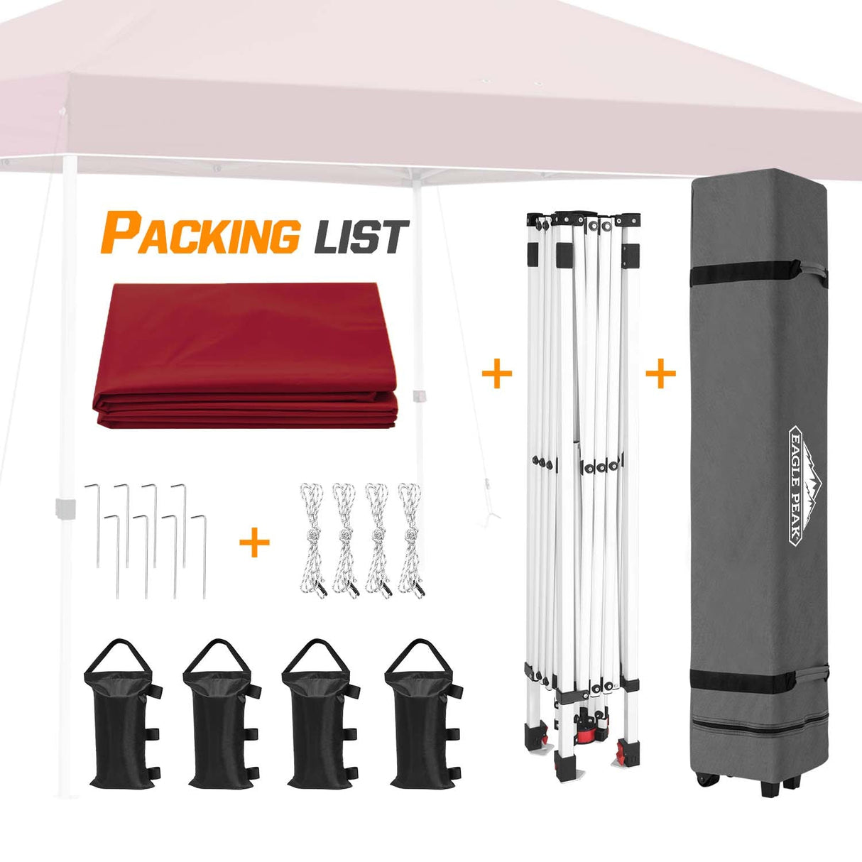 Easy Setup Straight Leg 10x10 Pop Up Canopy Tent w/ 100 sqft of Shade - Eagle Peak Custom Canopy Tent