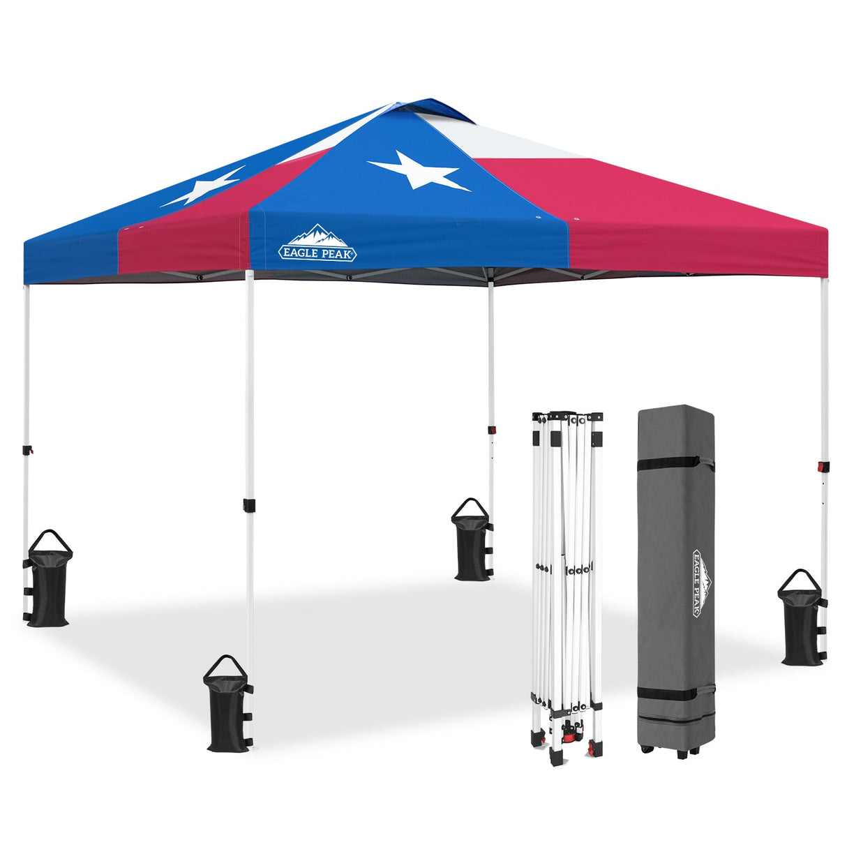 Easy Setup Straight Leg 10x10 Pop Up Canopy Tent w/ 100 sqft of Shade - Eagle Peak Custom Canopy Tent