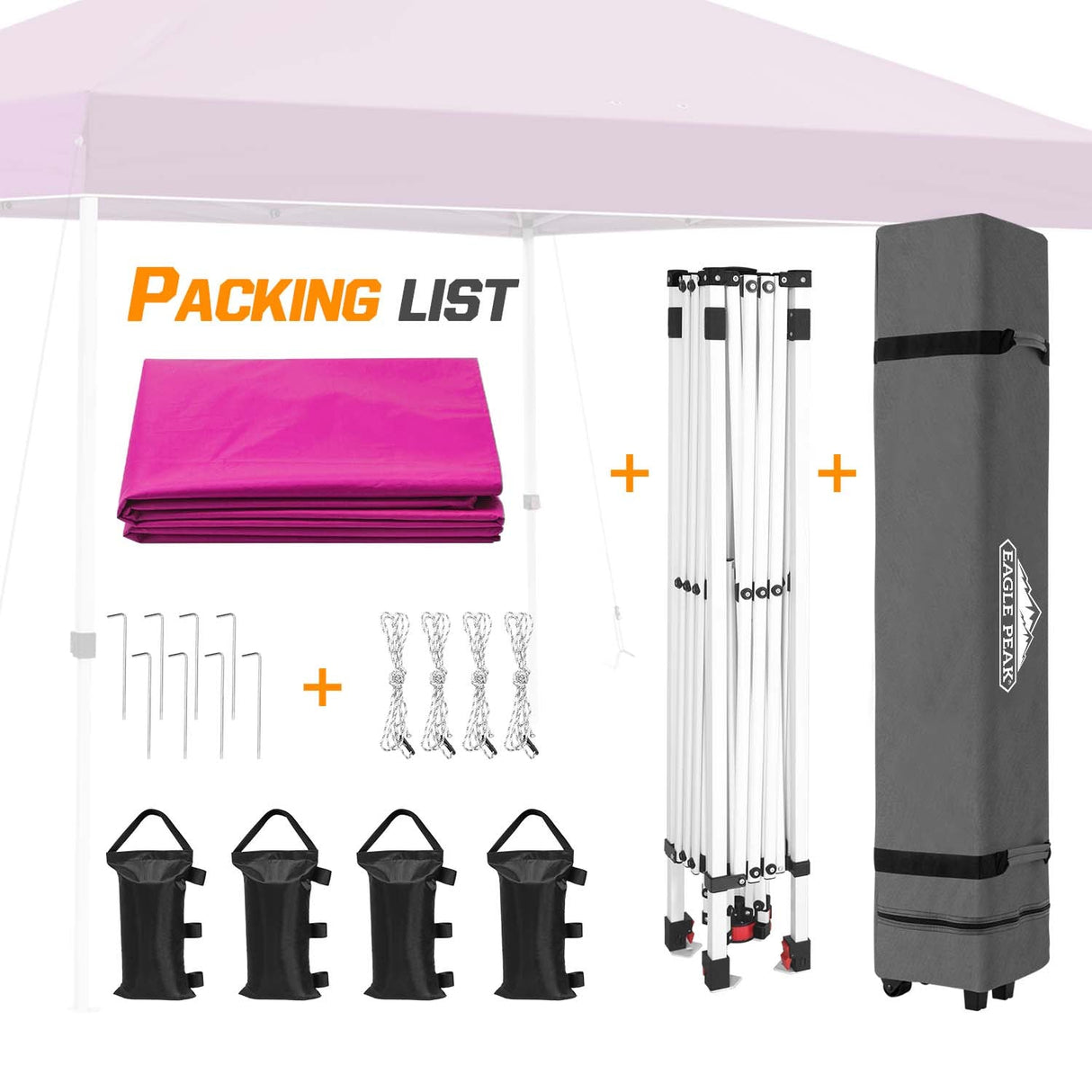 Easy Setup Straight Leg 10x10 Pop Up Canopy Tent w/ 100 sqft of Shade - Eagle Peak Custom Canopy Tent