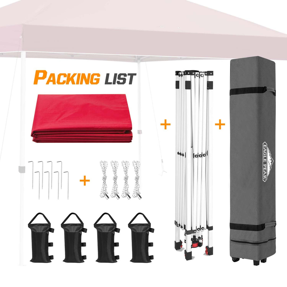 Easy Setup Straight Leg 10x10 Pop Up Canopy Tent w/ 100 sqft of Shade - Eagle Peak Custom Canopy Tent