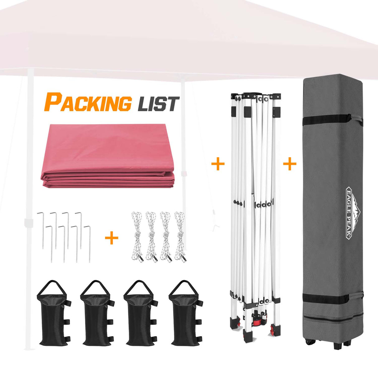 Easy Setup Straight Leg 10x10 Pop Up Canopy Tent w/ 100 sqft of Shade - Eagle Peak Custom Canopy Tent