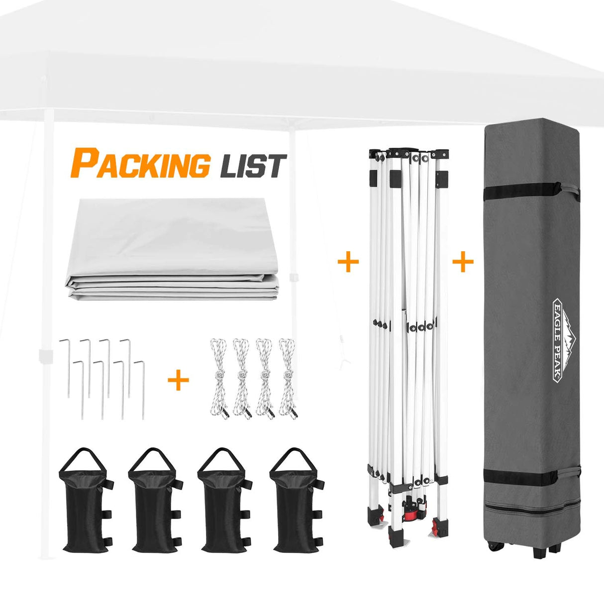 Easy Setup Straight Leg 10x10 Pop Up Canopy Tent w/ 100 sqft of Shade - Eagle Peak Custom Canopy Tent