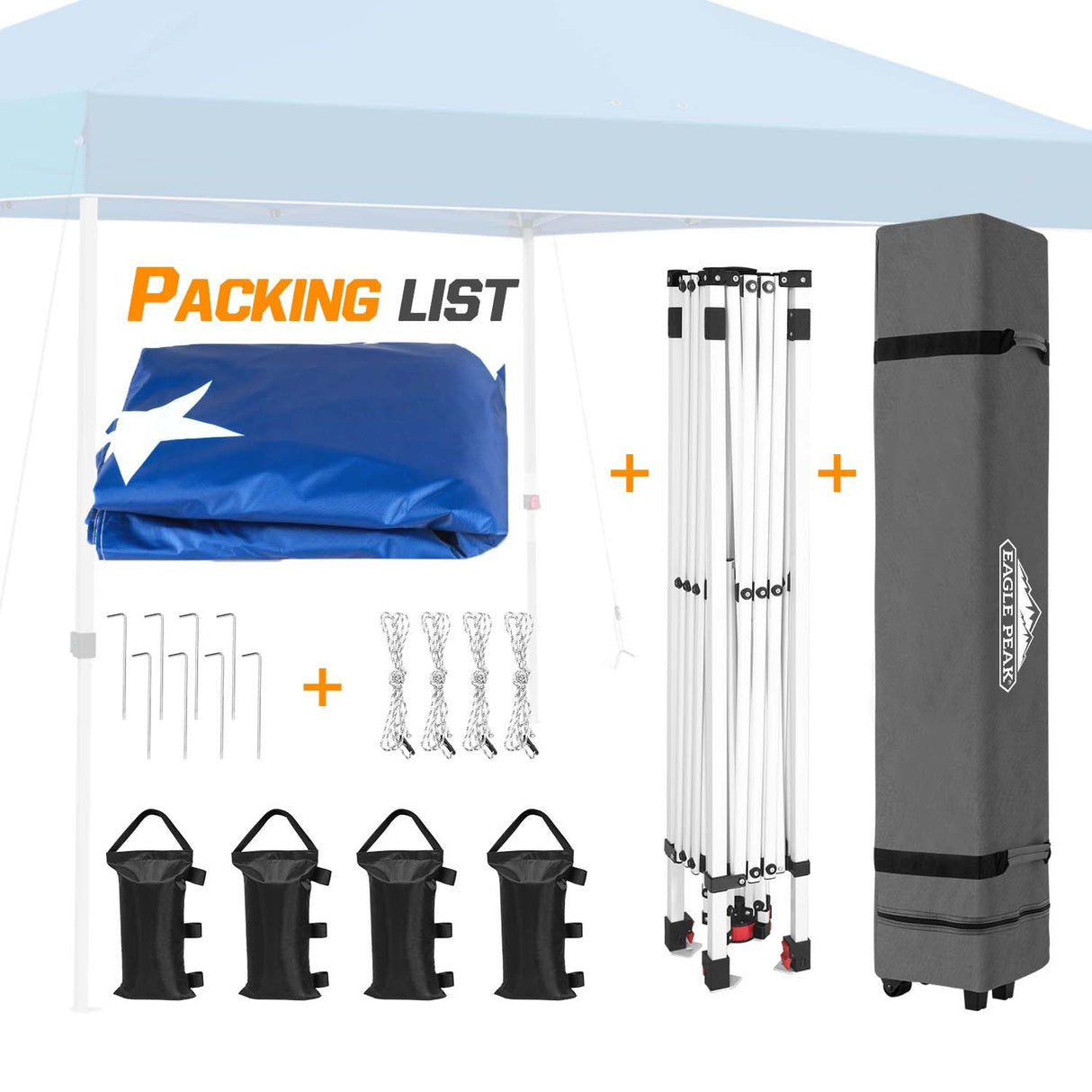 Easy Setup Straight Leg 10x10 Pop Up Canopy Tent w/ 100 sqft of Shade - Eagle Peak Custom Canopy Tent