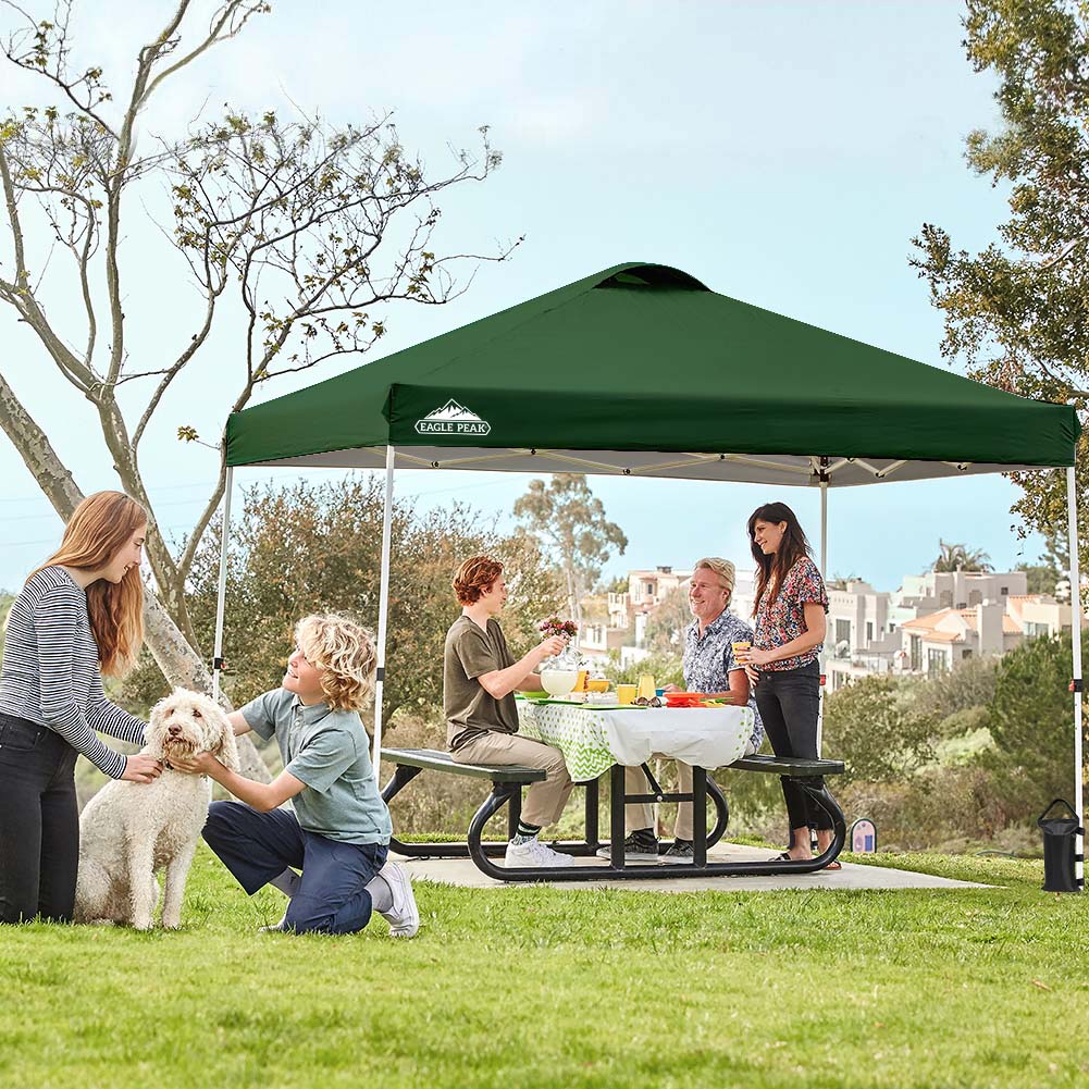 Easy Setup Straight Leg 10x10 Pop Up Canopy Tent w/ 100 sqft of Shade - Eagle Peak Custom Canopy Tent