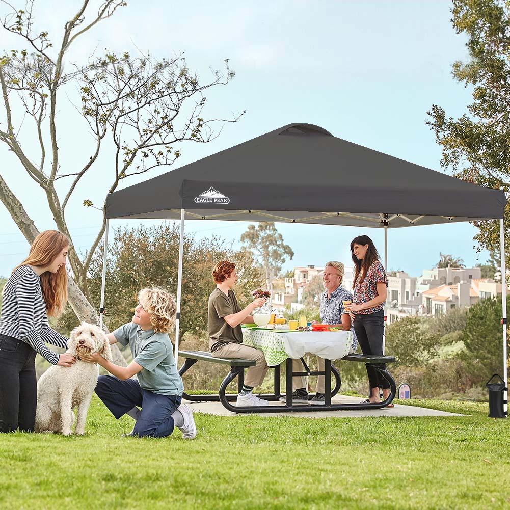 Easy Setup Straight Leg 10x10 Pop Up Canopy Tent w/ 100 sqft of Shade - Eagle Peak Custom Canopy Tent