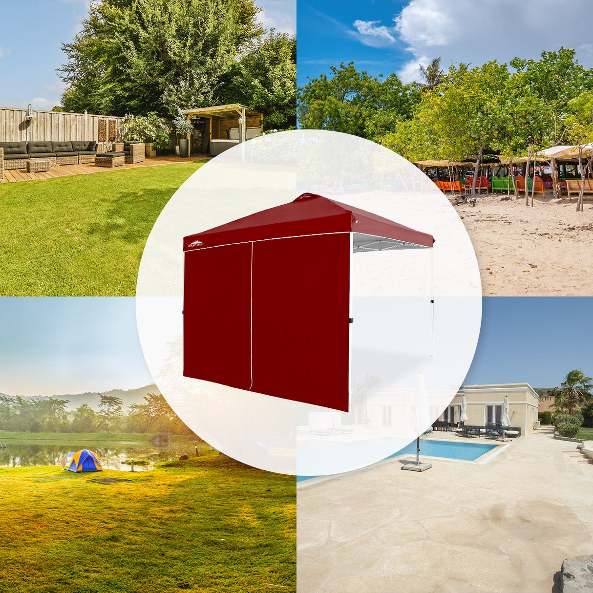 Entry Wall Panel with Zipper for 10x10 Straight Leg Canopy only, 1 Sidewall - Eagle Peak Custom Canopy Tent