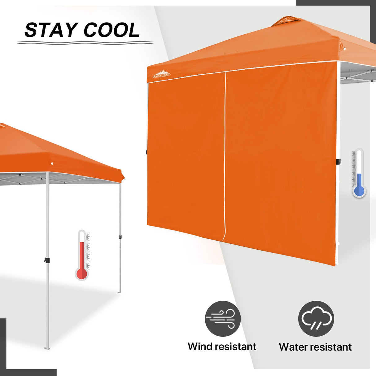 Entry Wall Panel with Zipper for 10x10 Straight Leg Canopy only, 1 Sidewall - Eagle Peak Custom Canopy Tent