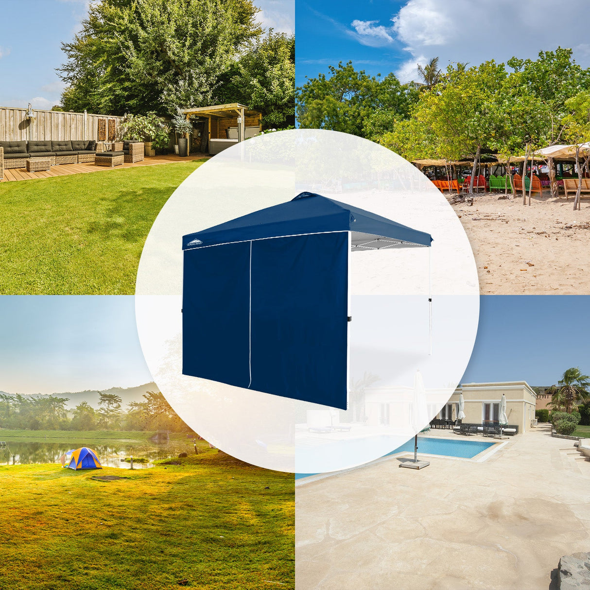 Entry Wall Panel with Zipper for 10x10 Straight Leg Canopy only, 1 Sidewall - Eagle Peak Custom Canopy Tent