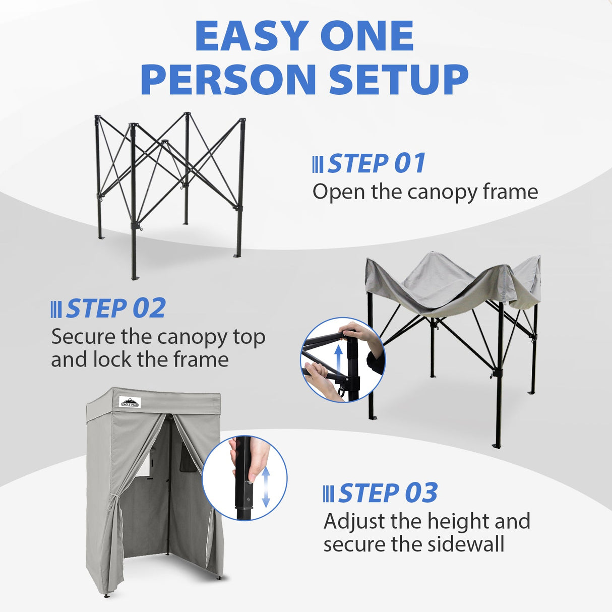 Flat Top 4x4 Pop-up Canopy Changing Room - Eagle Peak®