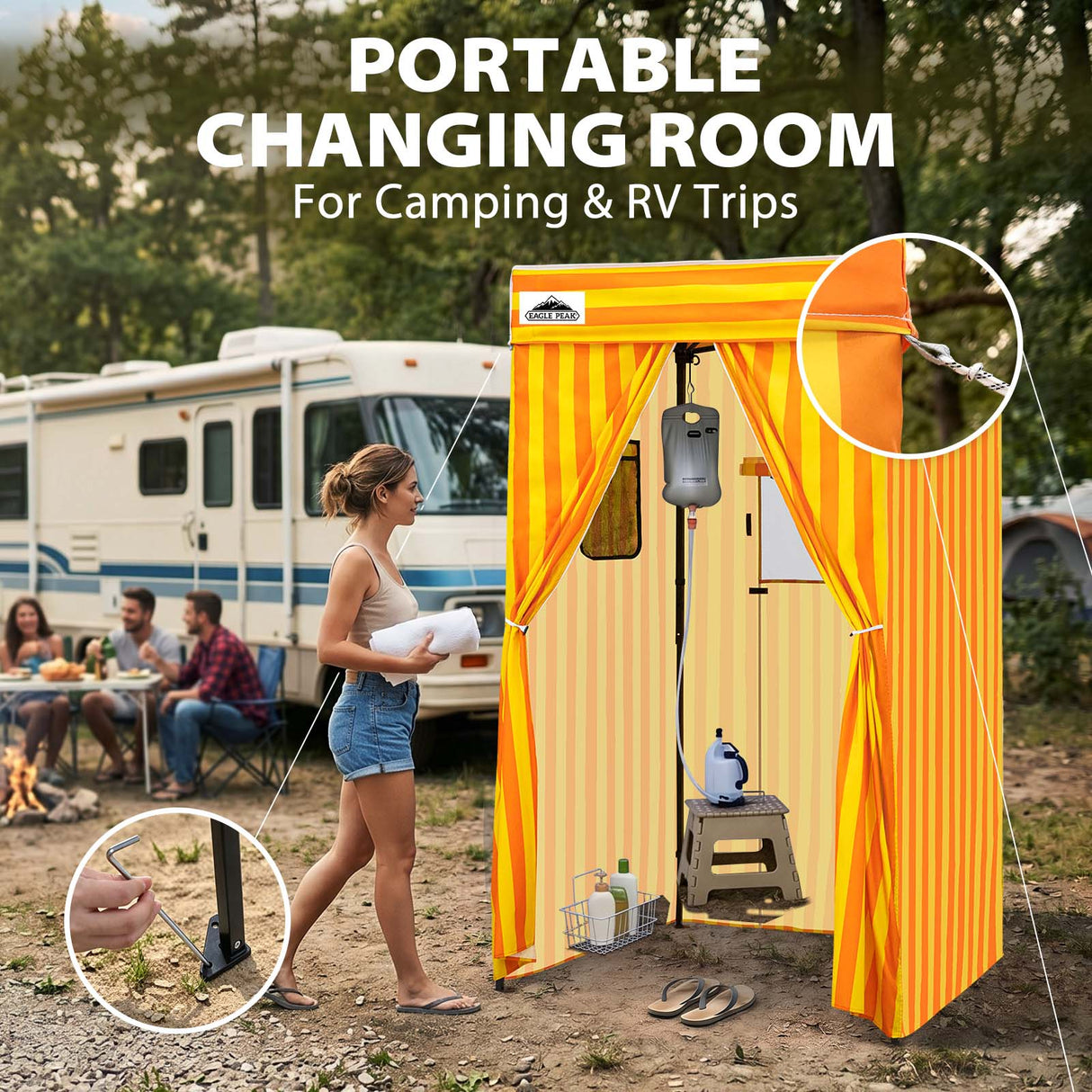 Flat Top 4x4 Pop-up Canopy Changing Room - Eagle Peak®