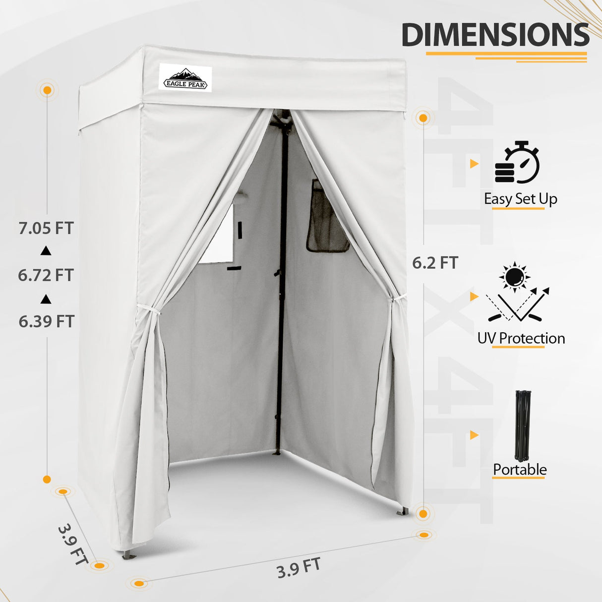 Flat Top 4x4 Pop - up Canopy Changing Room - Eagle Peak Custom Canopy Tent
