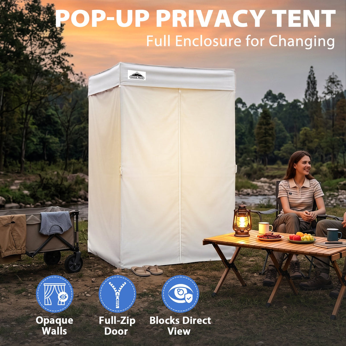 Flat Top 4x4 Pop-up Canopy Changing Room - Eagle Peak®