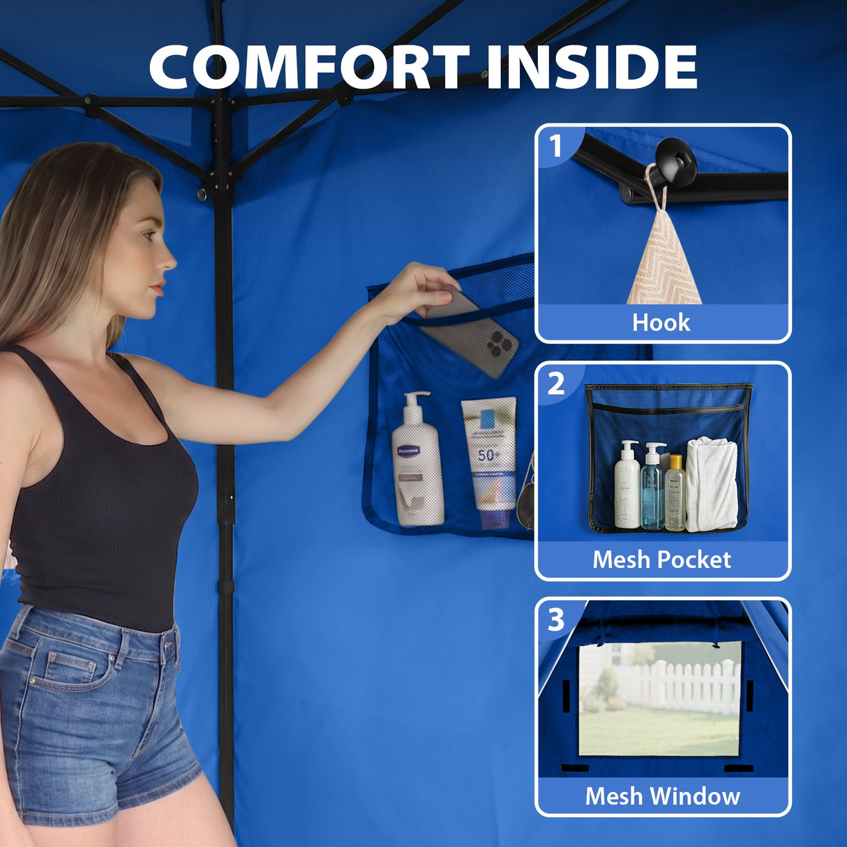 Flat Top 4x4 Pop-up Canopy Changing Room - Eagle Peak®