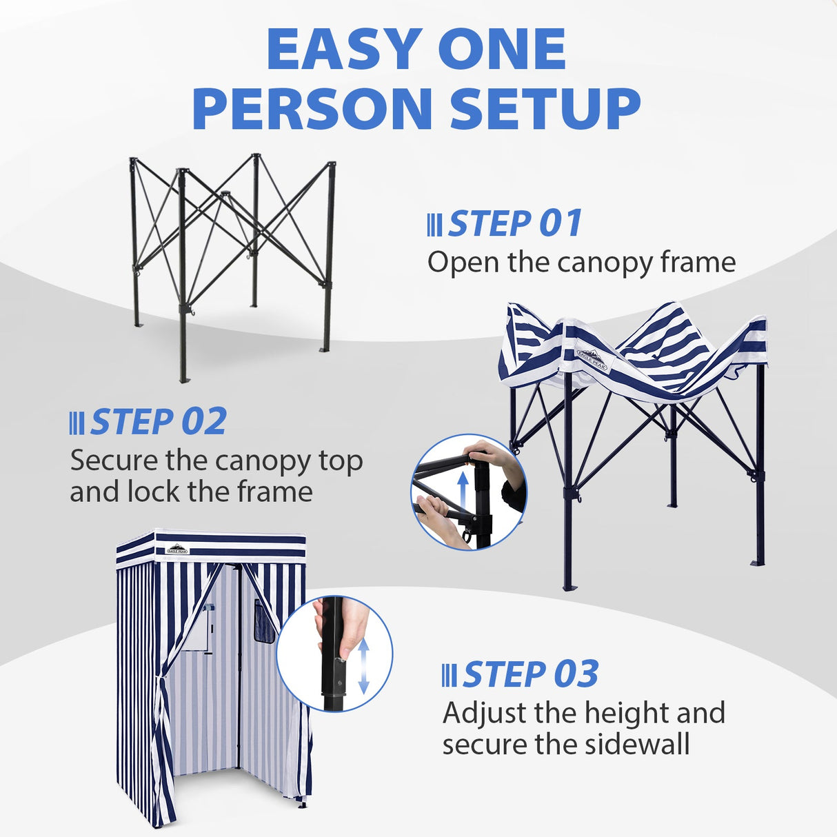 Flat Top 4x4 Pop-up Canopy Changing Room - Eagle Peak®