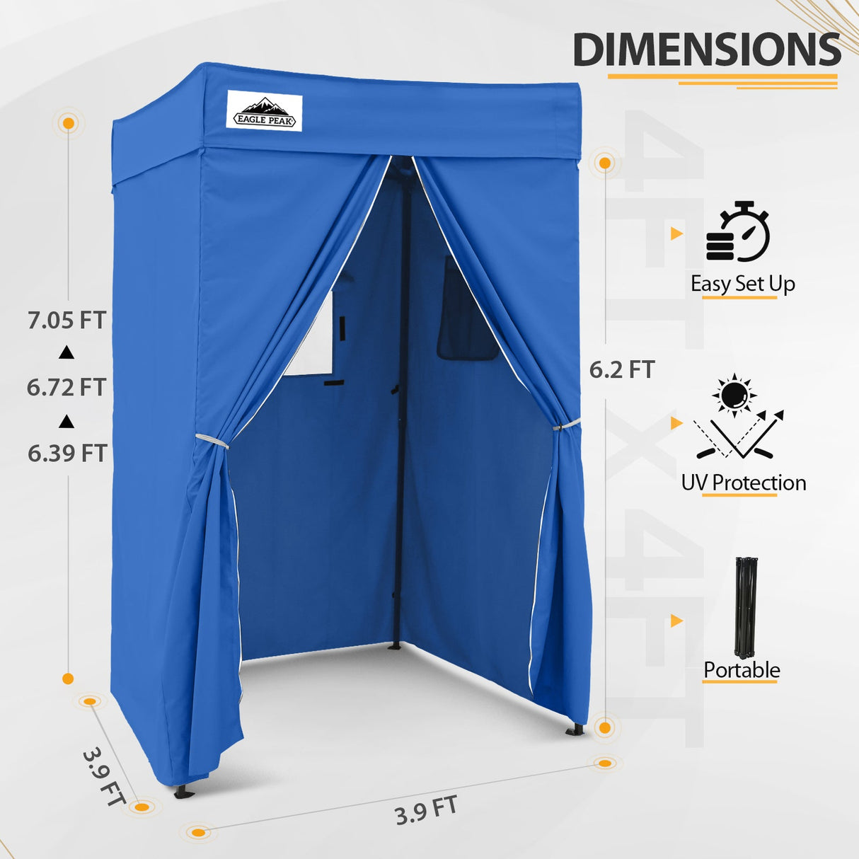 Flat Top 4x4 Pop - up Canopy Changing Room - Eagle Peak Custom Canopy Tent