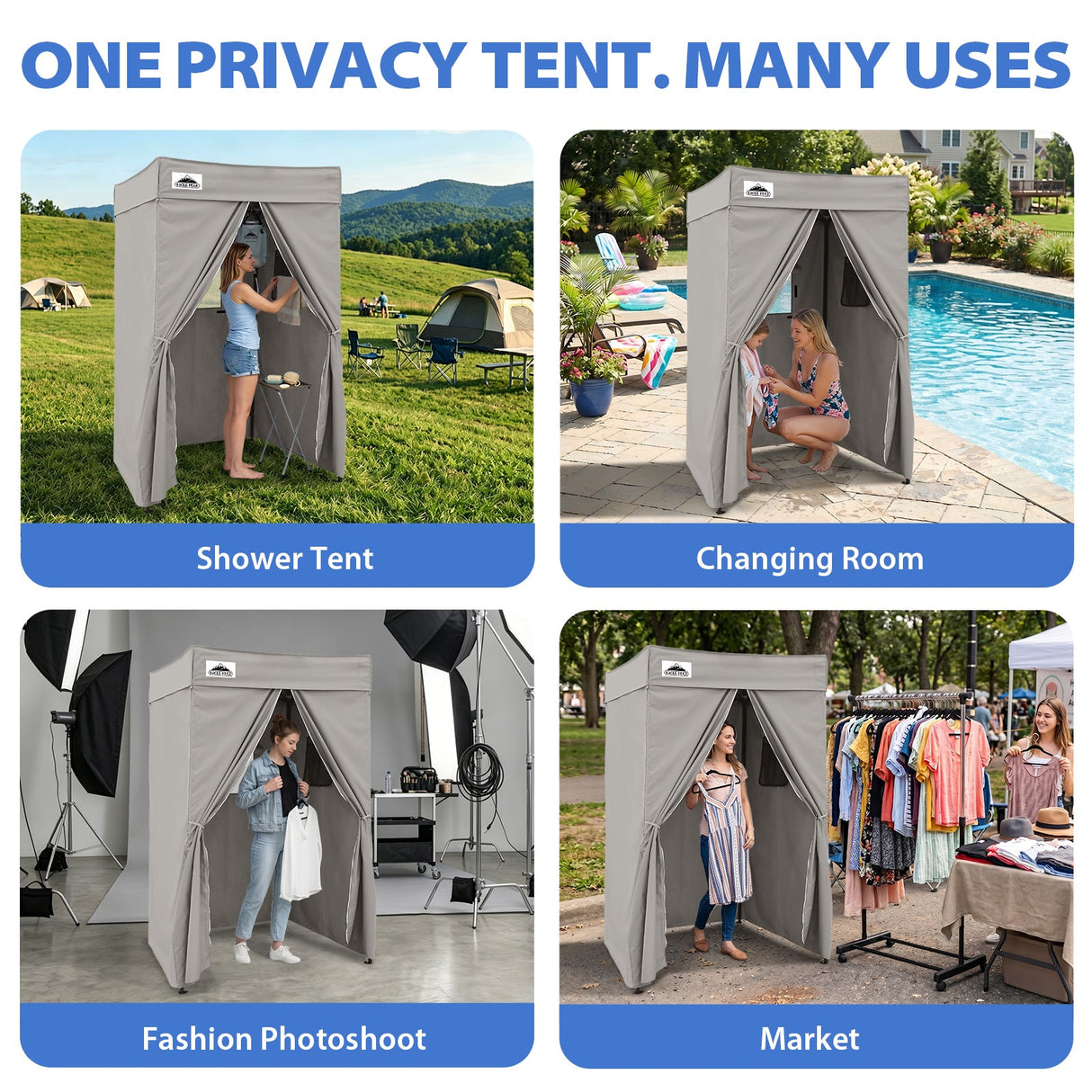 Flat Top 4x4 Pop-up Canopy Changing Room - Eagle Peak®