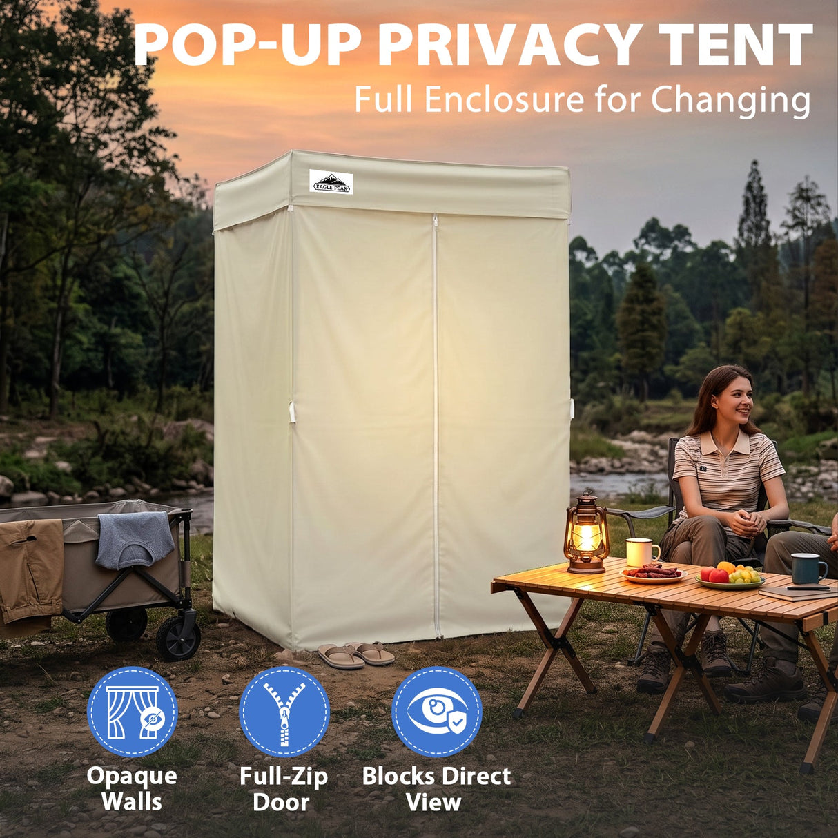 Flat Top 4x4 Pop-up Canopy Changing Room - Eagle Peak®