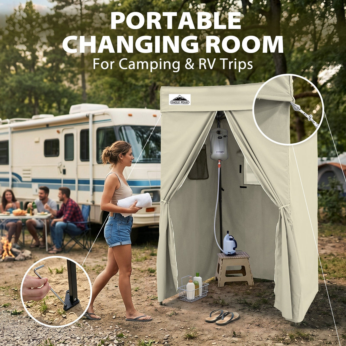 Flat Top 4x4 Pop-up Canopy Changing Room - Eagle Peak®
