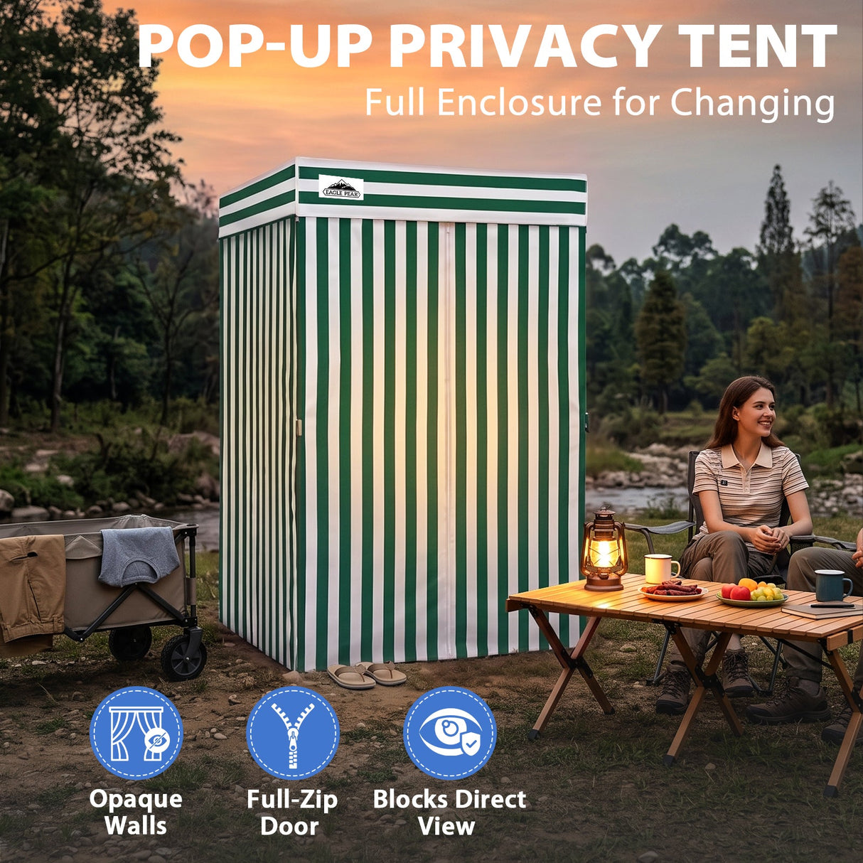 Flat Top 4x4 Pop-up Canopy Changing Room - Eagle Peak®
