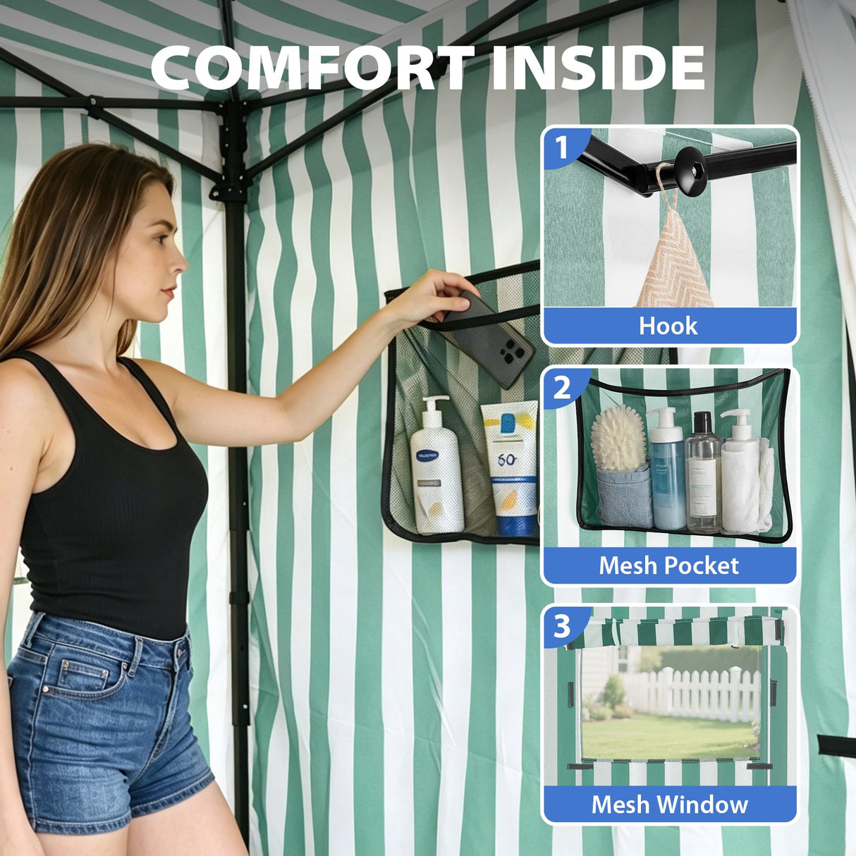 Flat Top 4x4 Pop-up Canopy Changing Room - Eagle Peak®