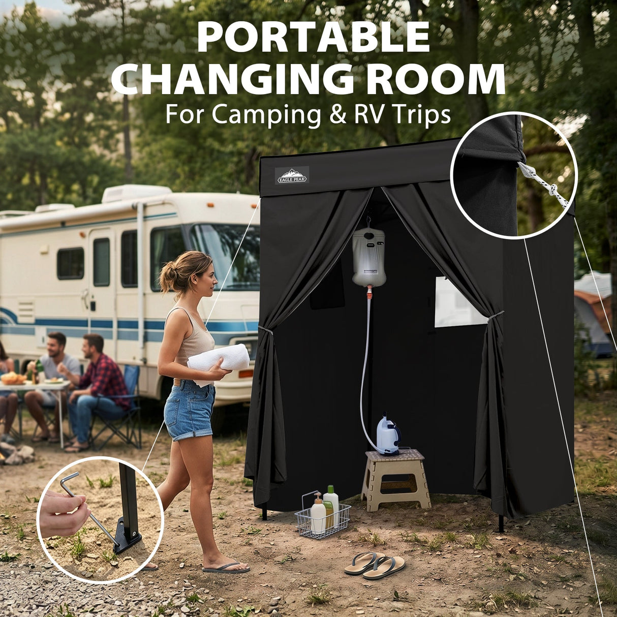 Flex Compact 5x5 Pop-up Canopy Changing Room - Eagle Peak®