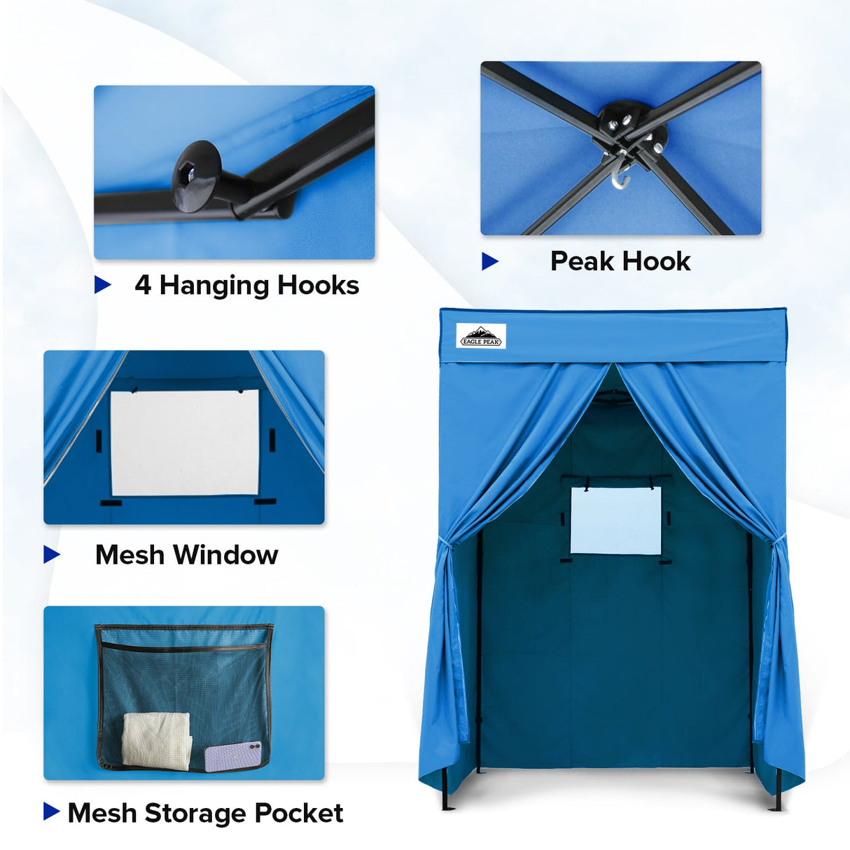 Flex Compact 5x5 Pop - up Canopy Changing Room - Eagle Peak Custom Canopy Tent