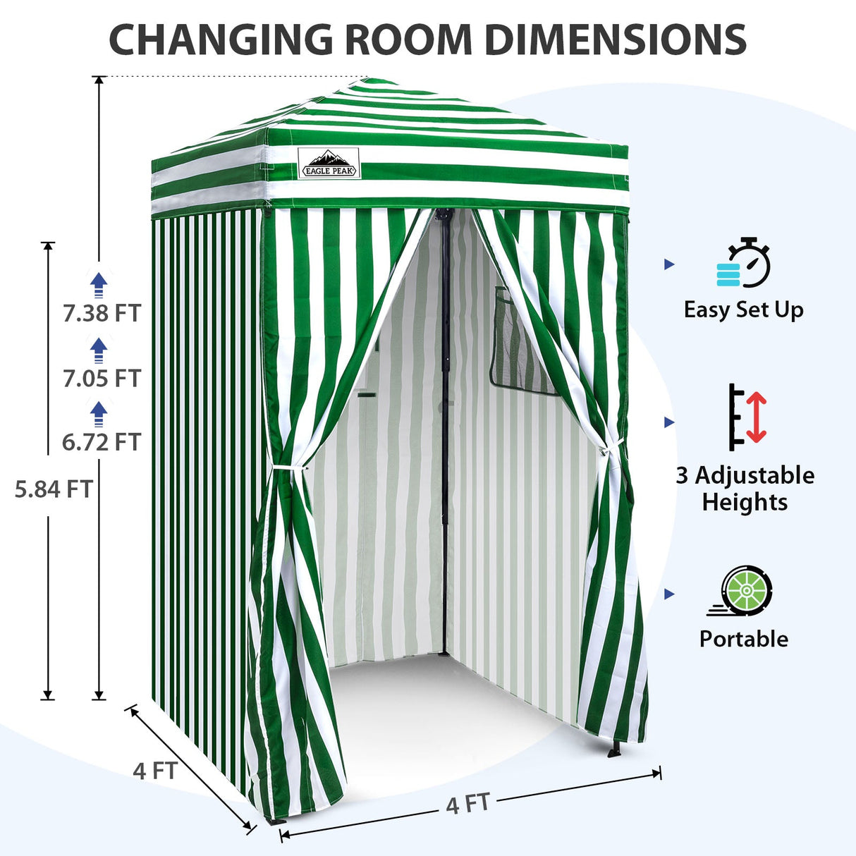 Flex Ultra Compact 4x4 Pop Up Changing Room Canopy - Eagle Peak®
