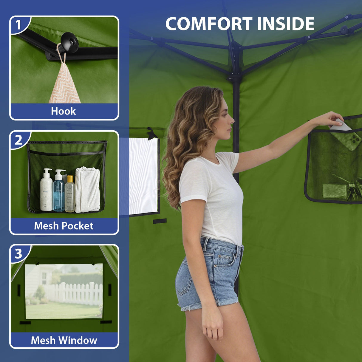 Flex Ultra Compact 4x4 Pop Up Changing Room Canopy - Eagle Peak®