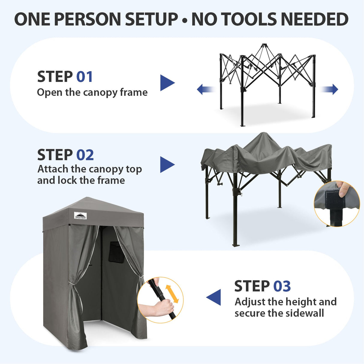 Flex Ultra Compact 4x4 Pop Up Changing Room Canopy - Eagle Peak®