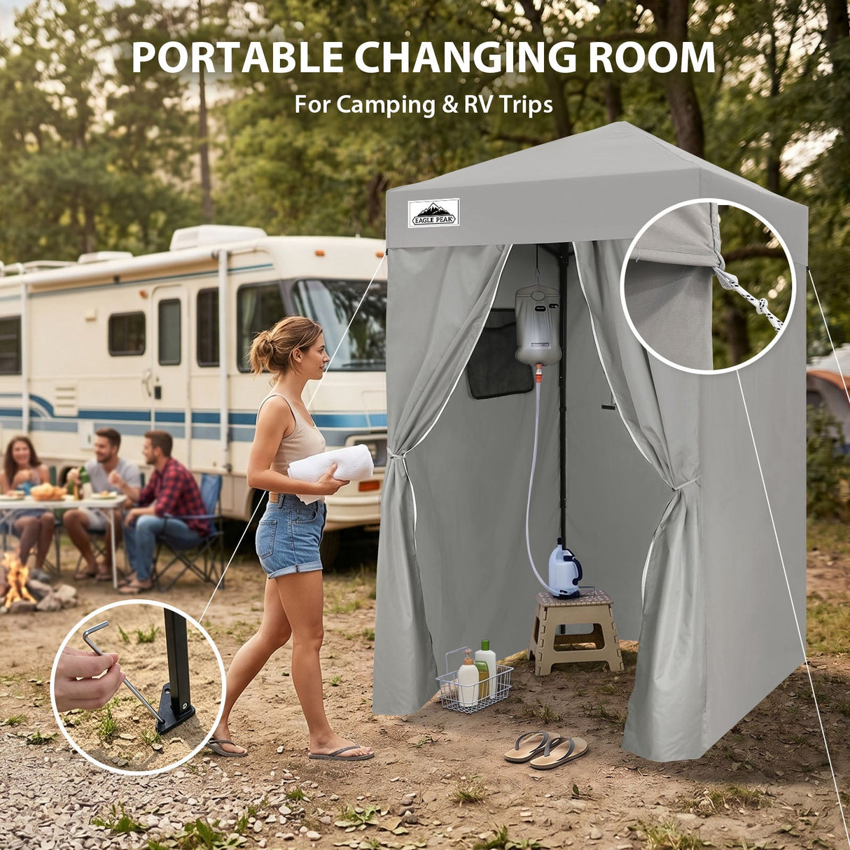 Flex Ultra Compact 4x4 Pop Up Changing Room Canopy - Eagle Peak®