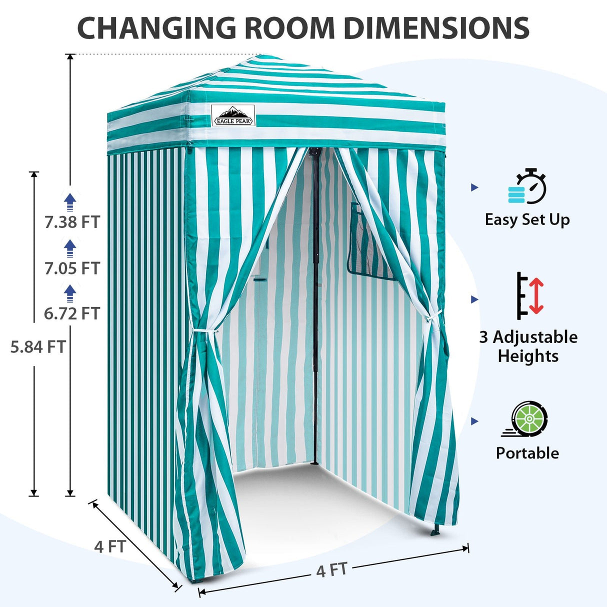Flex Ultra Compact 4x4 Pop Up Changing Room Canopy - Eagle Peak®