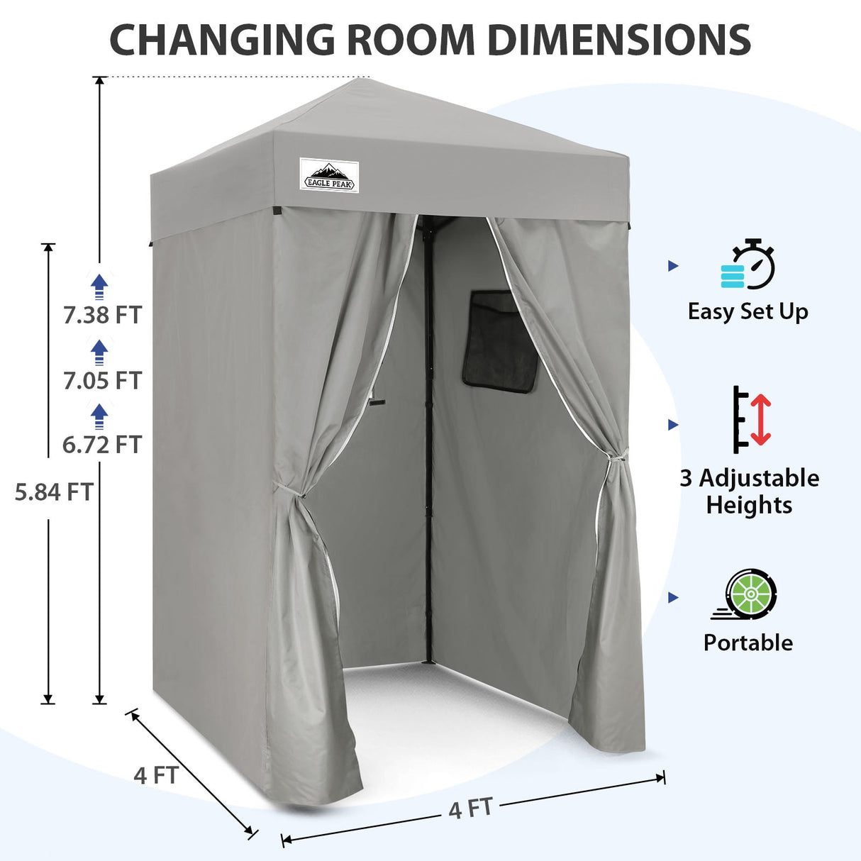 Flex Ultra Compact 4x4 Pop Up Changing Room Canopy - Eagle Peak®