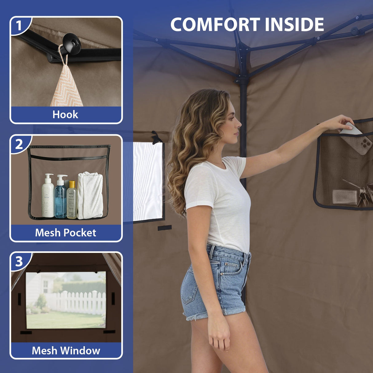 Flex Ultra Compact 4x4 Pop Up Changing Room Canopy - Eagle Peak®