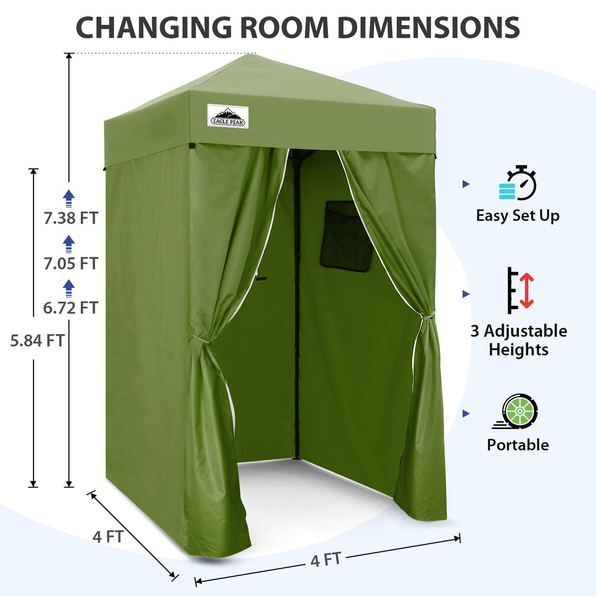 Flex Ultra Compact 4x4 Pop Up Changing Room Canopy - Eagle Peak®