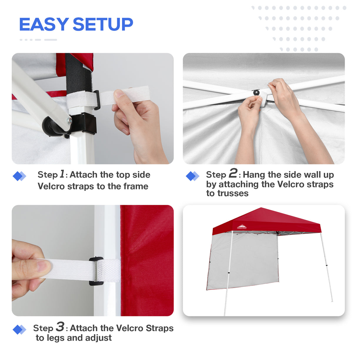 Sunwall / Sidewall for 10x10 Slant Leg Canopy Only, 1 Sidewall
