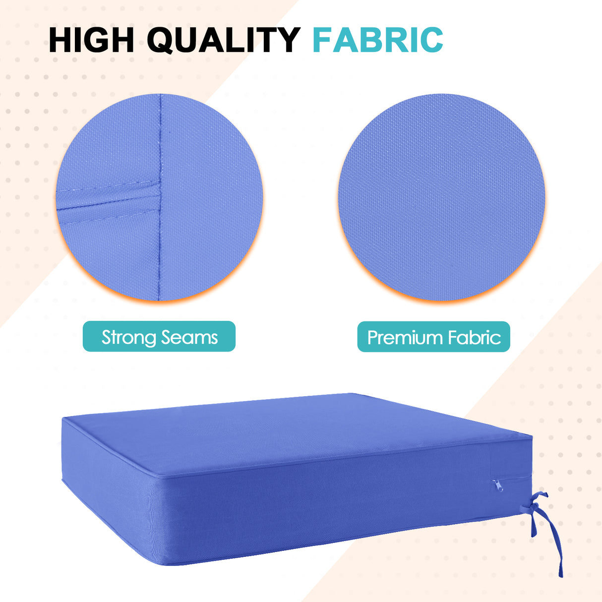 Outdoor Deep Seat Patio Seat Cushion Set, 25x25x5 inch, 2-Piece Back Chair Cushion, 1 Pack