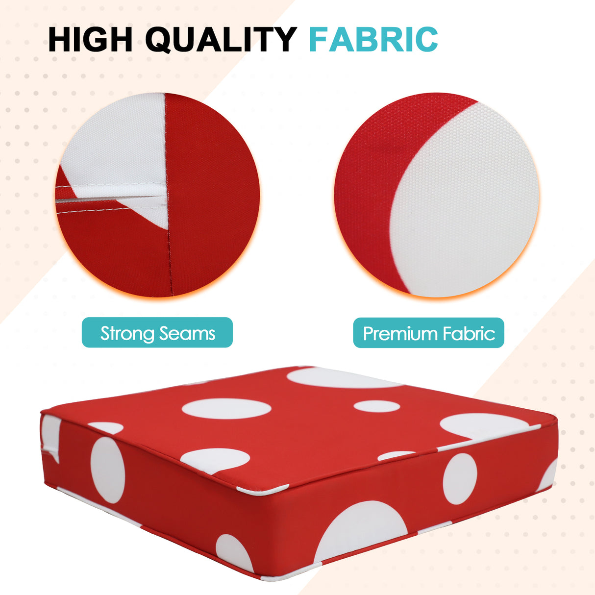 Outdoor Deep Seat Patio Seat Cushion Set, 25x25x5 inch, 2-Piece Back Chair Cushion