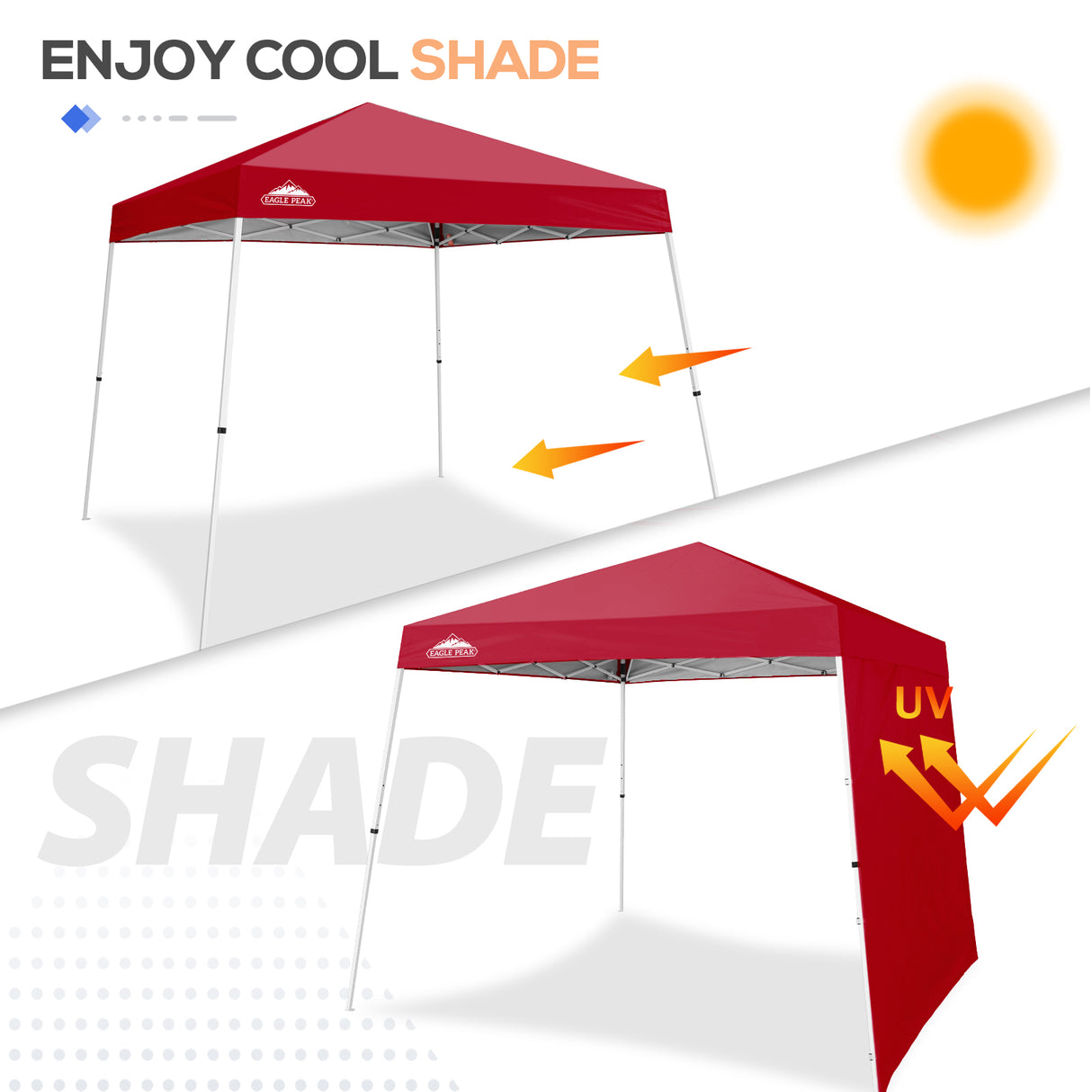 Sunwall / Sidewall for 10x10 Slant Leg Canopy Only, 1 Sidewall